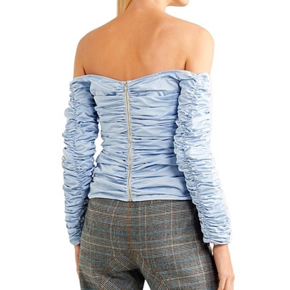 GEORGIA ALICE RUCHED BLUE TOP - Picture 10 of 11